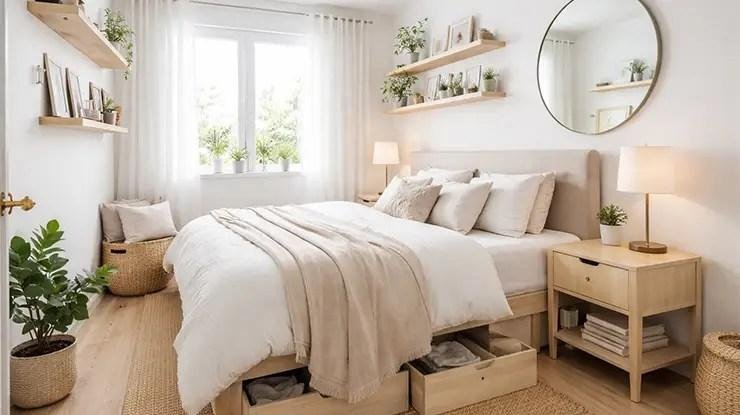 7 Cara Deko Bilik Tidur Sempit Bajet Rendah & Aesthetic